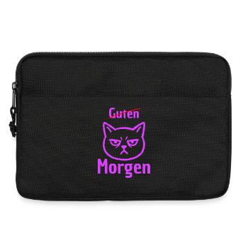 KEIN GUTEN MORGEN, MORGENMUFFEL! LUSTIGER SPRUCH - Laptoptasche 13" - Schwarz - Vorne