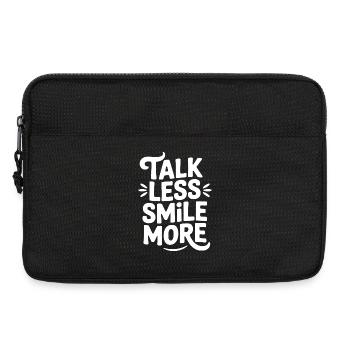 Parler moins, sourire plus - Sacoche pour ordinateur portable 13 pouces - noir - Devant