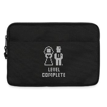 Niveau complété (Mariage / Enterrement de vie de garçon / Pixel / W) - Sacoche pour ordinateur portable 13 pouces - noir - Devant