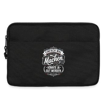Einfach mal machen Spruch Vintage Style - Laptoptasche 13" - Schwarz - Vorne
