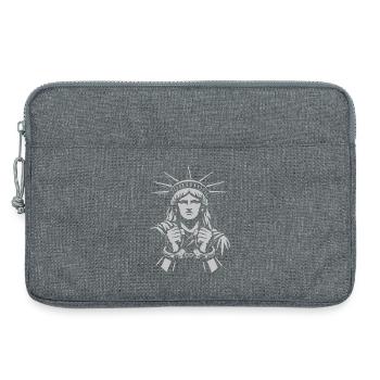 Statue de la Liberté enchaînée - Sacoche pour ordinateur portable 13 pouces - gris chiné - Devant