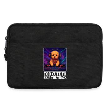 DJ Maltipoo : Trop mignon pour passer la piste - Neon Art - Sacoche pour ordinateur portable 13 pouces - noir - Devant
