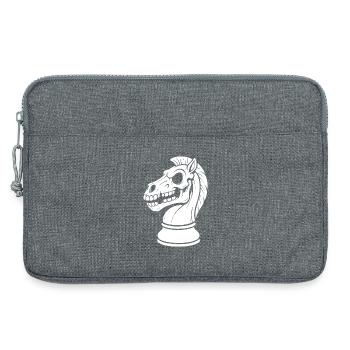 Schach Springer Skelett Dark Chess Design - Laptoptasche 13" - Grau meliert - Vorne