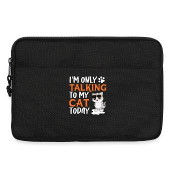 Only talking to my cat - Laptoptasche 13" - Schwarz - Vorne