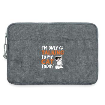 Only talking to my cat - Laptop bag 13" - heather grey - Front