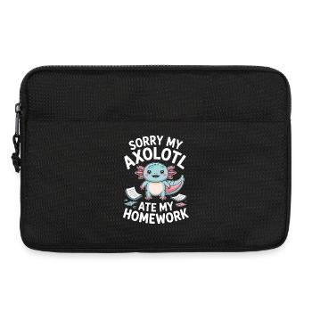 Cute Axolotl Homework Mishap - Laptop bag 13" - black - Front