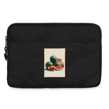Vintage Wassermelone Scheiben - Laptoptasche 13" - Schwarz - Vorne