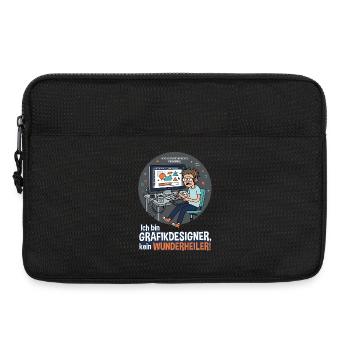 Ich bin Grafikdesigner, kein Wunderheiler - Laptoptasche 13" - Schwarz - Vorne
