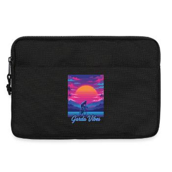 Garda Vibes Vaporwave Cycliste Art Néon des années 80 - Sacoche pour ordinateur portable 13 pouces - noir - Devant