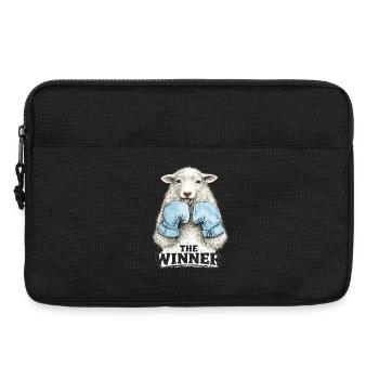 Siegerlamm im Boxring - Laptoptasche 13" - Schwarz - Vorne