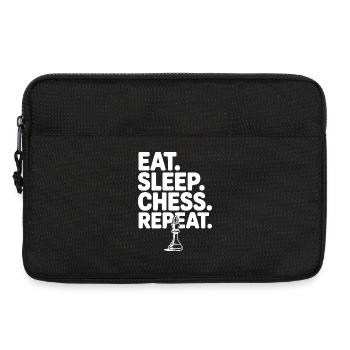 Iss. Schlaf. Schach. Wiederholen. - Laptoptasche 13" - Schwarz - Vorne