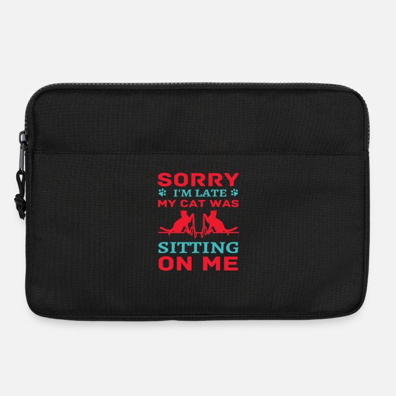 Sorry late cat sit on me - Laptop bag 13" - black