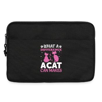 Quelle différence un chat peut faire - Sacoche pour ordinateur portable 13 pouces - noir - Devant