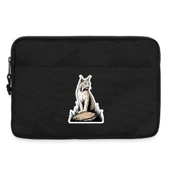 Lynx Rock Portrait Wildcat Nature - Sacoche pour ordinateur portable 13 pouces - noir - Devant