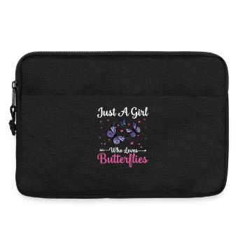 Girl who loves Butterflies - Laptoptasche 13" - Schwarz - Vorne