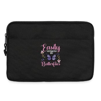Easily Butterflies - Laptoptasche 13" - Schwarz - Vorne