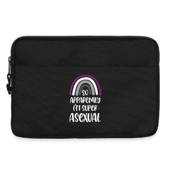 LGBT Pride Month - So Apparently I'm Super Asexual - Laptop bag 13" - black - Front