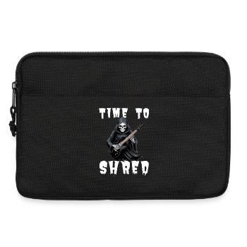 Time To Shred Grim Reaper Guitar - Laptoptasche 13" - Schwarz - Vorne