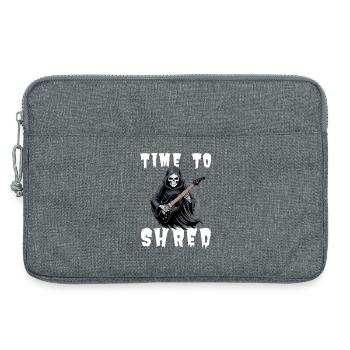 Time To Shred Grim Reaper Guitar - Laptoptasche 13" - Grau meliert - Vorne