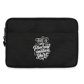 Procrastination Shirt Lustiger Spruch - Laptoptasche 13" - Schwarz - Vorne