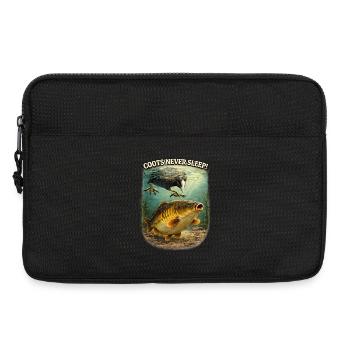 Coots Never Sleep Funny Carp Fishing Design - Laptop bag 13" - black - Front