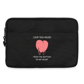 Love You Mum Heart Meme Muttertag - Laptoptasche 13" - Schwarz - Vorne