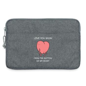 Love You Mum Heart Meme Muttertag - Laptoptasche 13" - Grau meliert - Vorne
