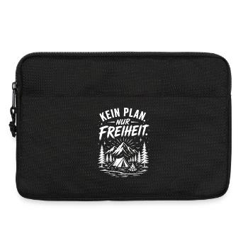 Outdoor Freiheit Berge Camping Motiv - Laptoptasche 13" - Schwarz - Vorne