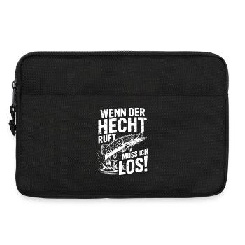 Der Hecht ruft! - Laptoptasche 13" - Schwarz - Vorne