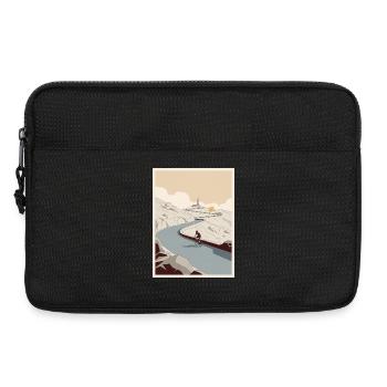 Der Aufstieg – Radfahrer-Erinnerung - Laptoptasche 13" - Schwarz - Vorne