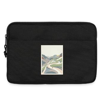 Alpe d'Huez — Radfahrer-Erinnerung - Laptoptasche 13" - Schwarz - Vorne