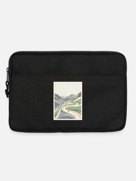 Alpe d'Huez — Radfahrer-Erinnerung - Laptoptasche 13" - Schwarz