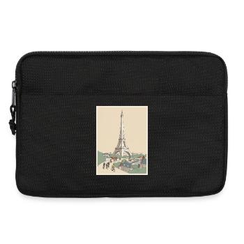 Paris Ride — Souvenir du cyclisme - Sacoche pour ordinateur portable 13 pouces - noir - Devant