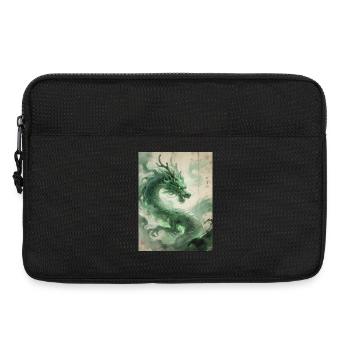 L'Éveil du Dragon : Qinglong - Prospérité Oriental - Sacoche pour ordinateur portable 13 pouces - noir - Devant