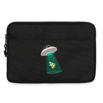 Dessin animé drôle d’extraterrestre OVNI Pizza - Sacoche pour ordinateur portable 13 pouces - noir - Devant