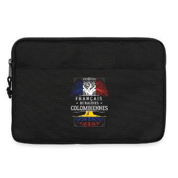 Francais De Racines Colombiennes T-Shirt Cadeau... - Sacoche pour ordinateur portable 13 pouces - noir - Devant