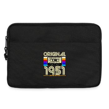 Originales Retro-Kassetten-T-Shirt von 1951 - Laptoptasche 13" - Schwarz - Vorne