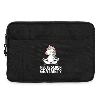  Heute Schon Geatmet Einhorn Yoga Meditation - Laptoptasche 13" - Schwarz - Vorne