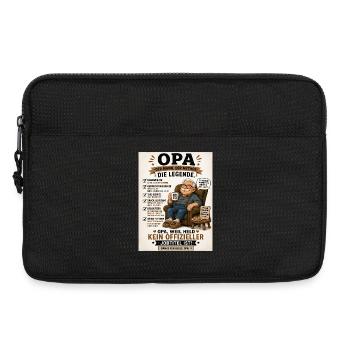 Opa Legende Der Mythos Shirt - Laptoptasche 13" - Schwarz - Vorne