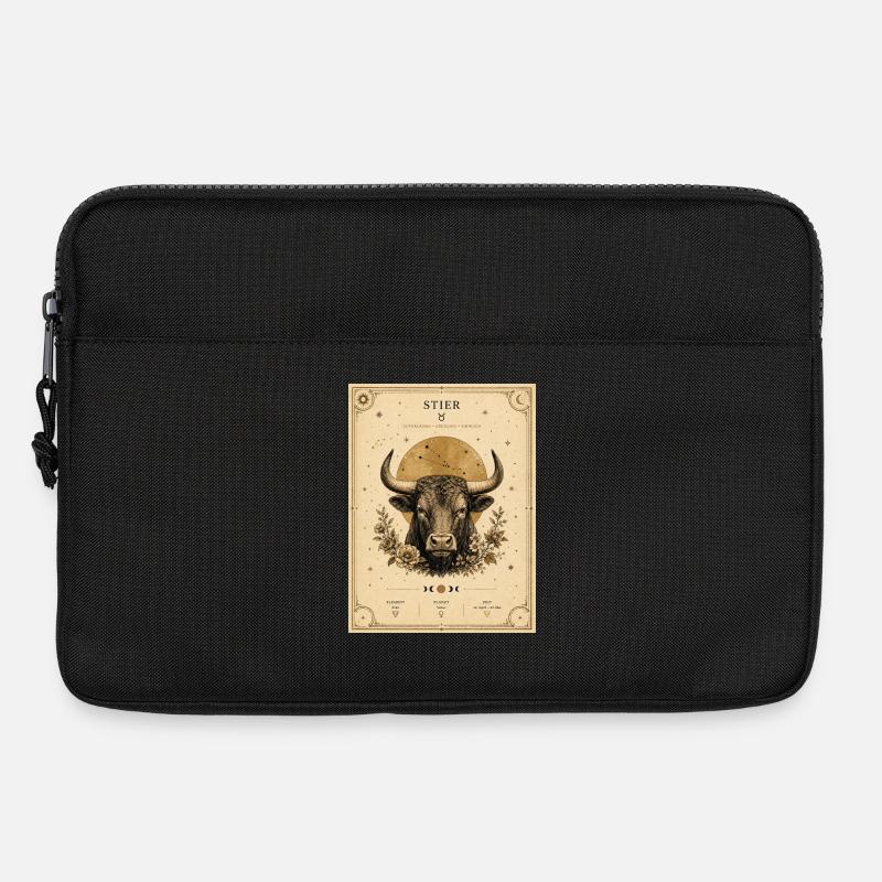 Stier Sternzeichen Vintage - Laptoptasche 13" - Schwarz