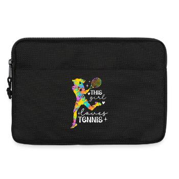 This Girl Loves Tennis Splash - Laptop bag 13" - black - Front
