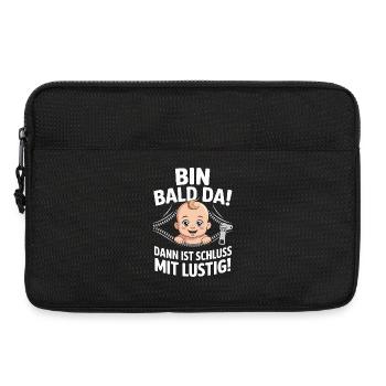  Bin Bald Da Dann Ist Schluss Mit Lustig Lustiges - Laptoptasche 13" - Schwarz - Vorne