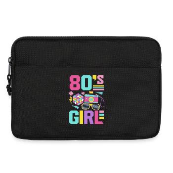 Retour rétro au design vintage des années 80 - Sacoche pour ordinateur portable 13 pouces - noir - Devant