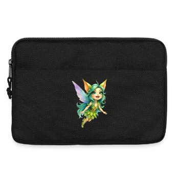 Green Fairy of Leaves and Wings - Laptop bag 13" - black - Front