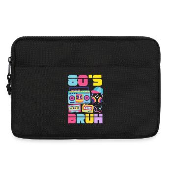 Retour rétro au design vintage des années 80 - Sacoche pour ordinateur portable 13 pouces - noir - Devant