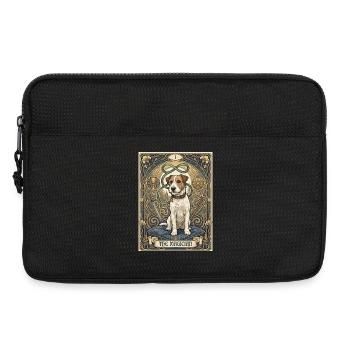 Chien, le magicien - Sacoche pour ordinateur portable 13 pouces - noir - Devant