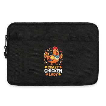 Crazy Chicken Lady - Laptoptasche 13" - Schwarz - Vorne
