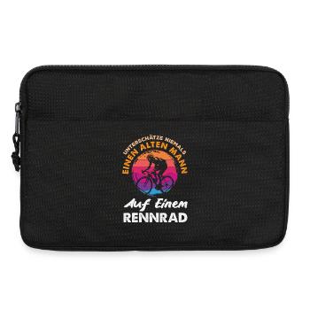 Unterschätze Niemals Alten Mann Rennrad Fahrrad - Laptoptasche 13" - Schwarz - Vorne