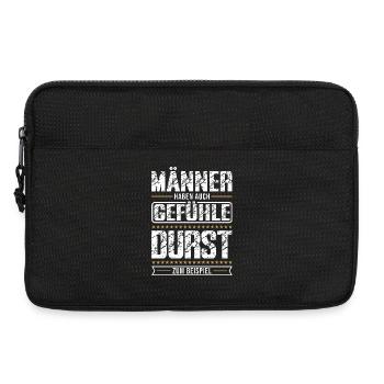 Männer haben auch Gefühle – Lustiger Humor Spruch  - Laptoptasche 13" - Schwarz - Vorne