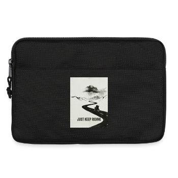 Just Keep Riding Motorcycle Adventure - Laptop bag 13" - black - Front